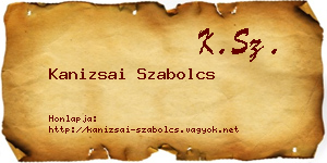 Kanizsai Szabolcs névjegykártya